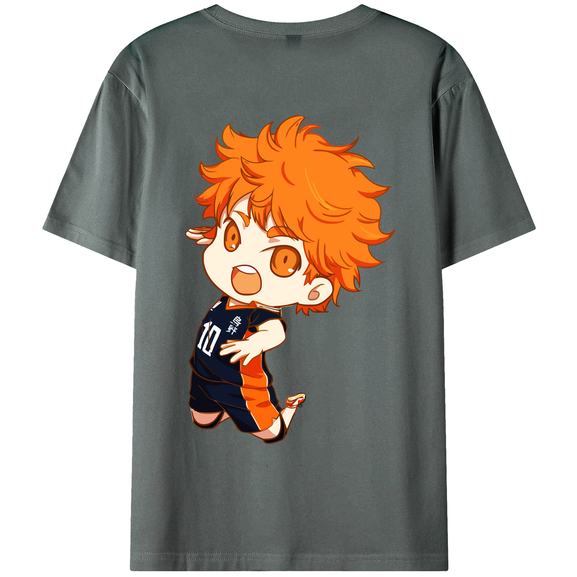 （画像用） ハイキュー!! Haikyu!! 綿100％ メンズ半袖Tシャツ（バックプリント） 通気性